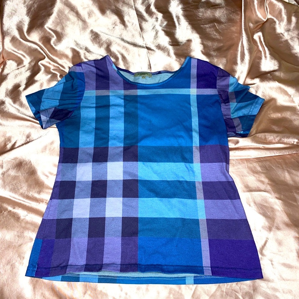 Burberry purple and blue tee